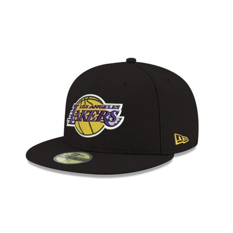 NBA Los Angeles Lakers Team Color 59Fifty Fitted (YKH7257) - Black New Era Caps